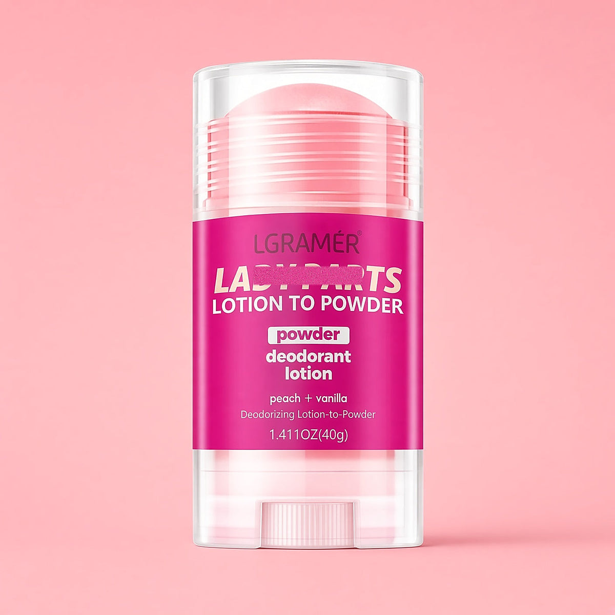 Peach vanilla deodorant stick