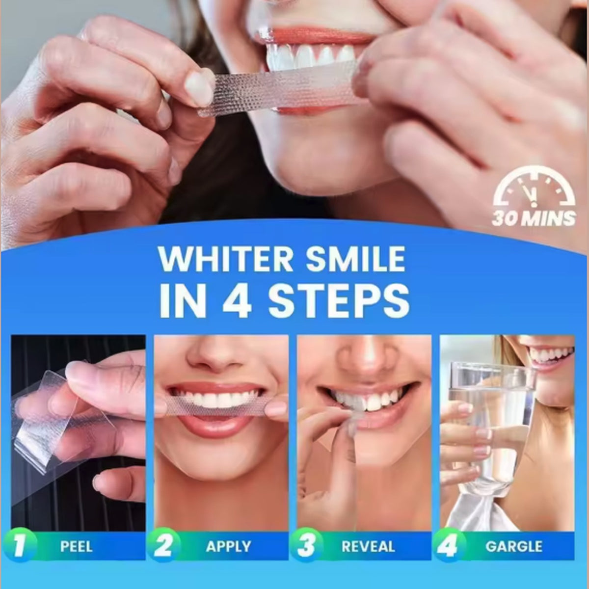 How to use 5D Whitening Strips